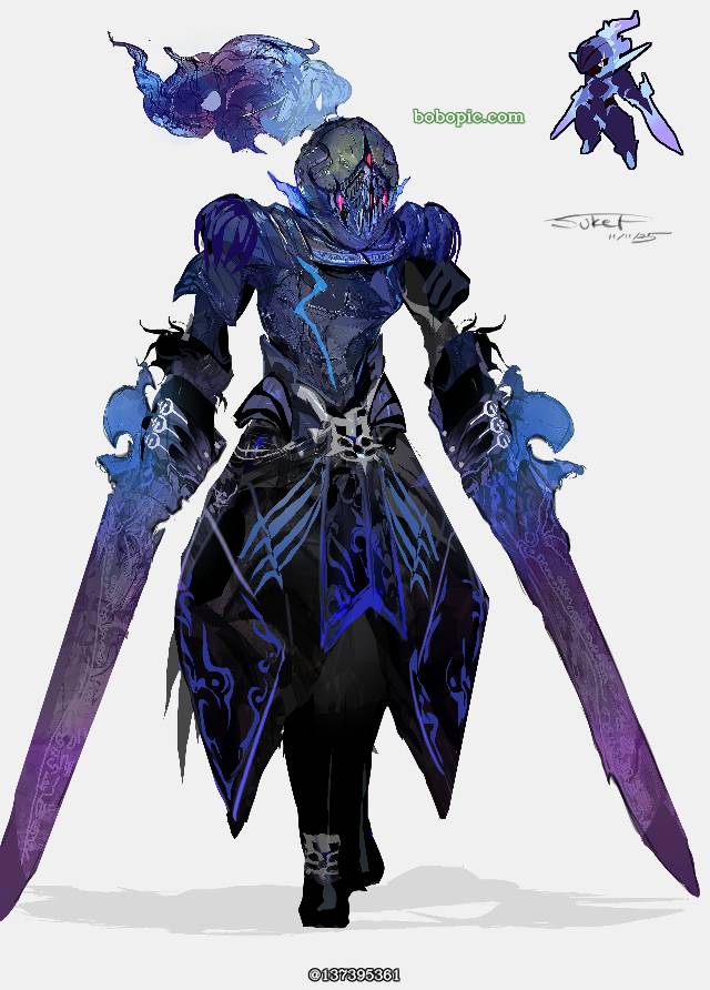 Ceruledge, 骑士, 精灵宝可梦, 口袋妖怪, 厚涂