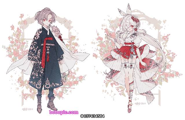 女孩子, young girl, 原创, 插画, 裙子, Rococo