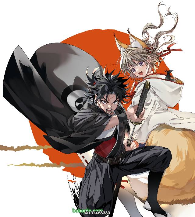 原创男女角色, 兽耳, 原创, 和风, 和服