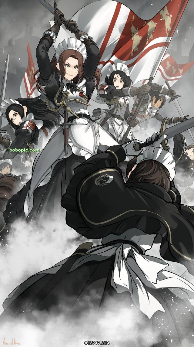 原创, 女仆, swordsman, 女孩子