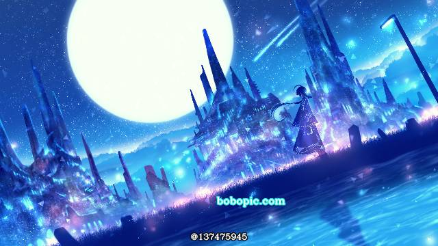 原创, 风景, night sky, moon