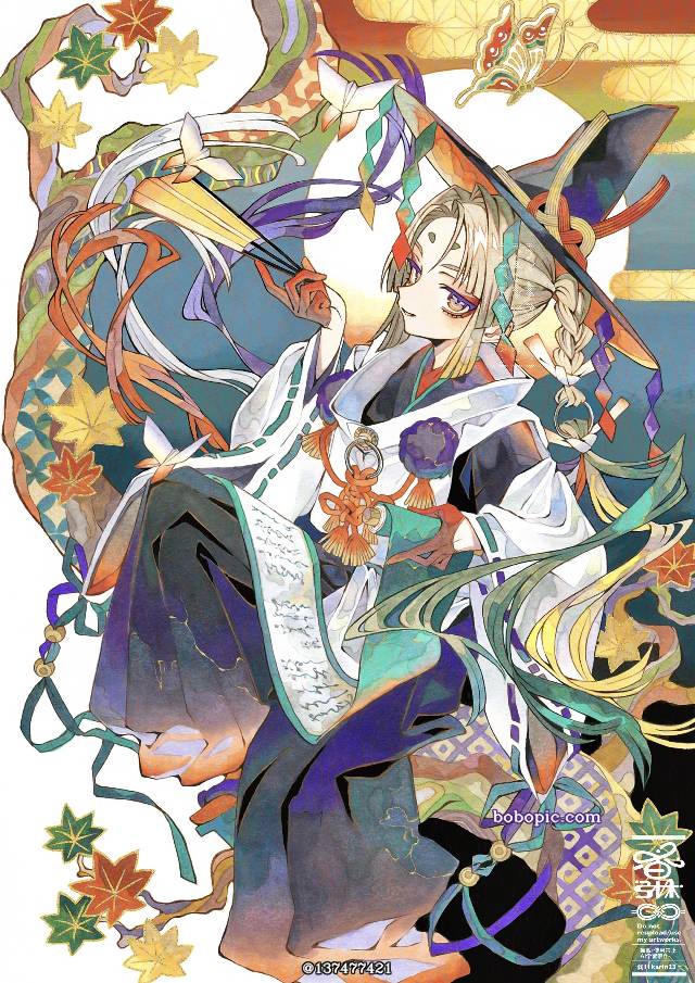 原创, 手绘, copic马克笔, 男孩子, kimono