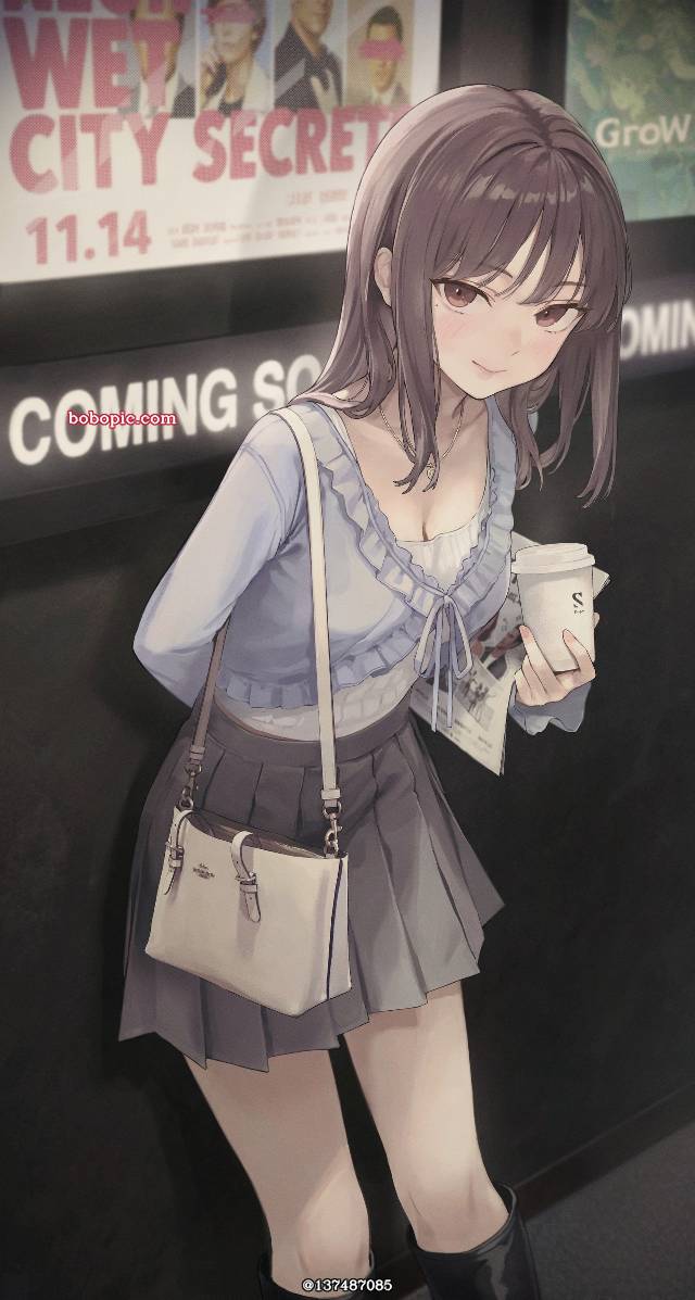 插画, pleated skirt