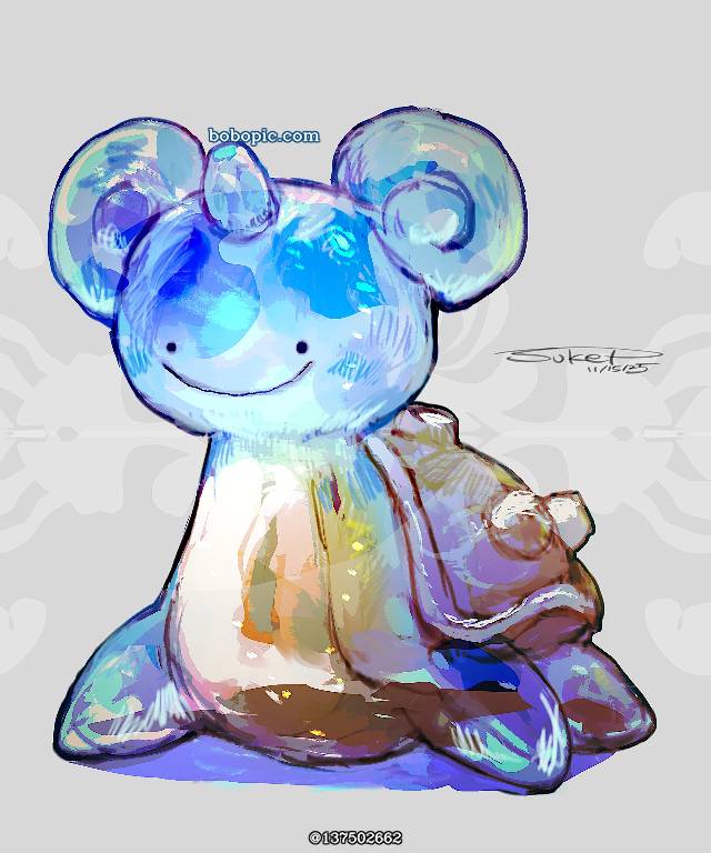 拉普拉斯, 百变怪, glass, 口袋妖怪, 精灵宝可梦, 厚涂, Lapras (Pokémon)