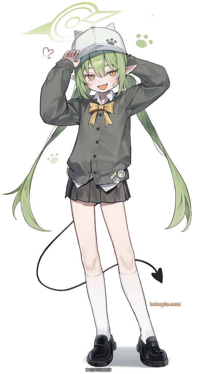 碧蓝档案, 女孩子, green hair