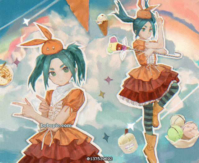 物语系列, Yotsugi Ononoki, 两手抓发