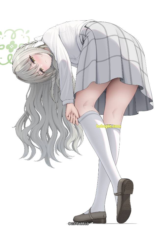 碧蓝档案, 樱井美代, 玛丽珍鞋, 及膝袜, 银发