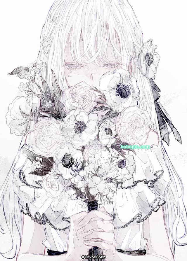 原创, 原创, 白发, oshinagaki