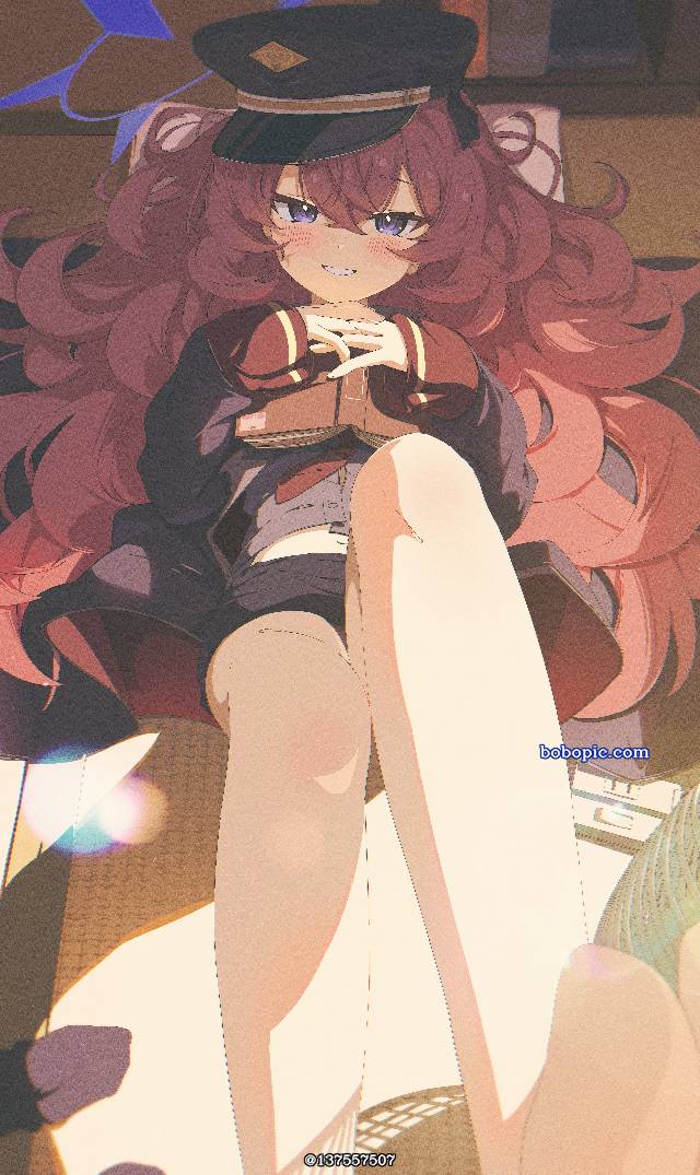 碧蓝档案, 枣伊吕波, 女孩子, 肚脐, 脚底, lying down