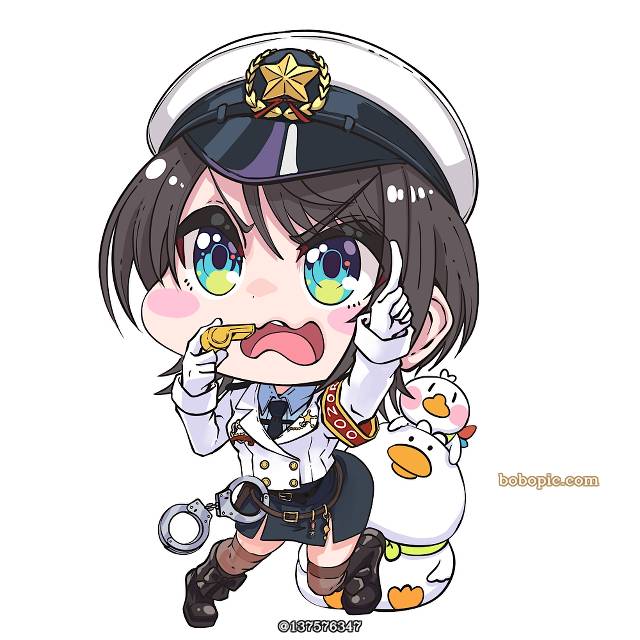 Oozora Subaru, Hololive, 虚拟主播, 女孩子, Q版, 妇警, Virtual Youtuber 100+ bookmarks