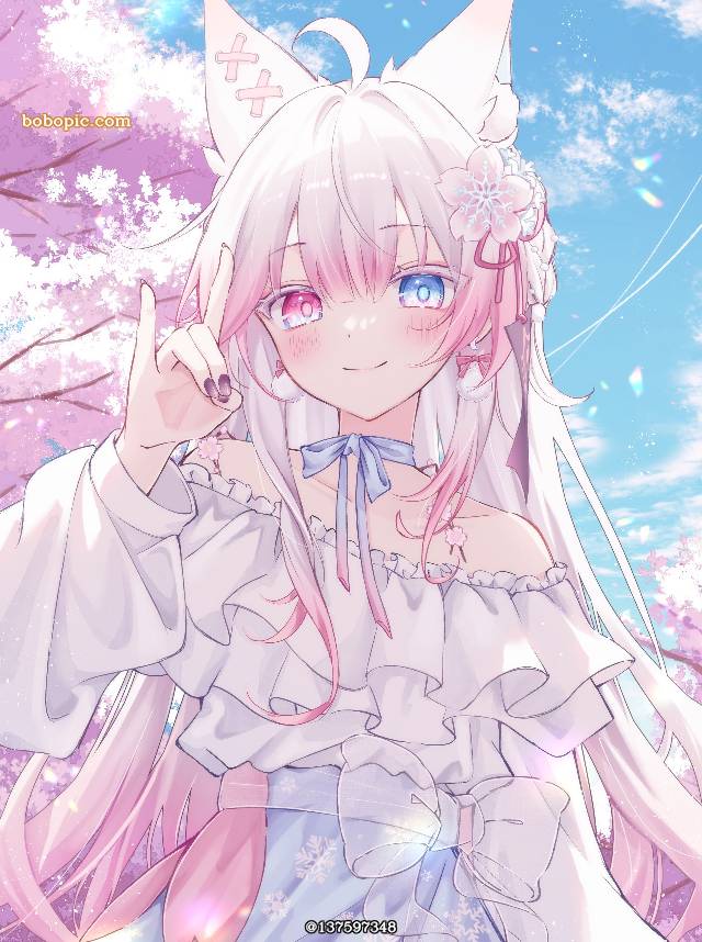 原创, 女孩子, 可爱, young girl, 樱, 兽耳