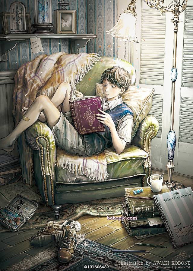 原创, young boy, 原创, child's room, sofa, comitia