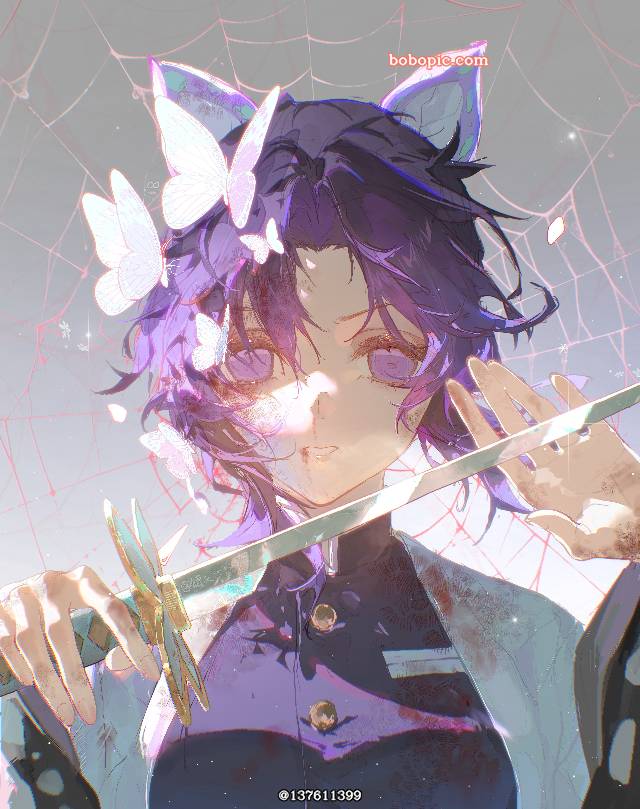 鬼灭之刃, 蝴蝶忍, 女孩子, 二次创作, Demon Slayer: Kimetsu no Yaiba 1000+ bookmarks