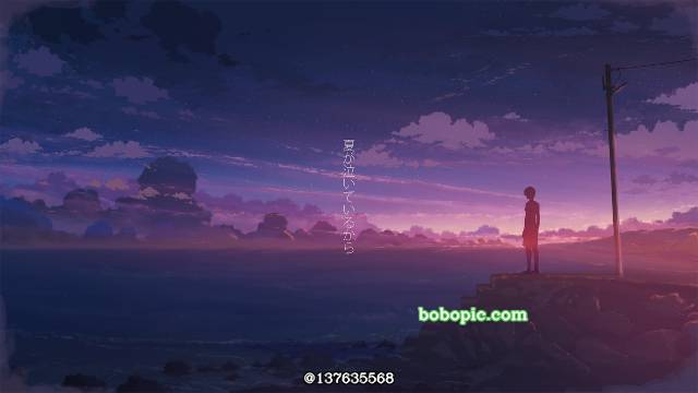 原创, 风景, background, landscape painting, background painting, 积雨云, 黄昏, 夏天, sea