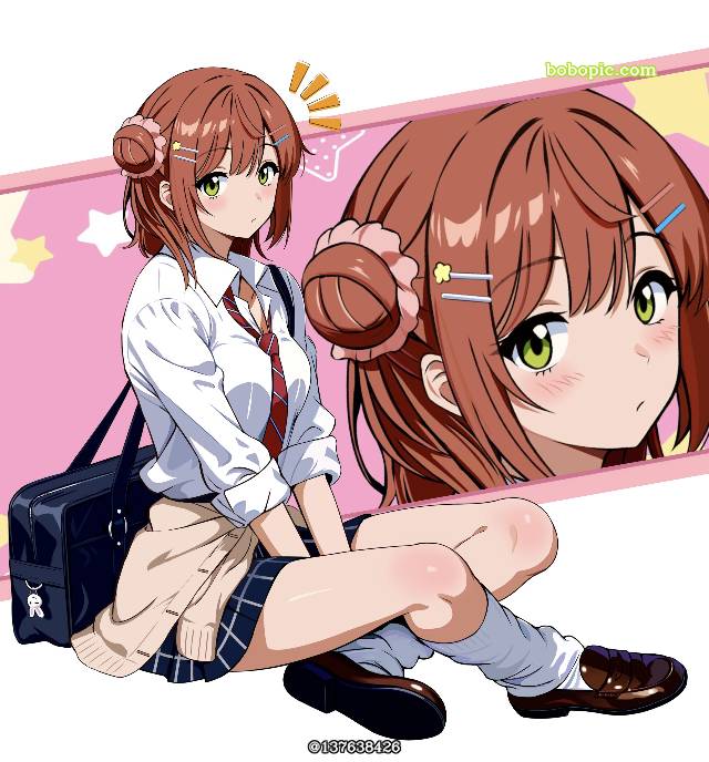 LoveLive!虹咲学园学园偶像同好会, Ayumu Uehara, 辣妹, 乐福鞋, loose socks, Lovelive100收藏, green eyes