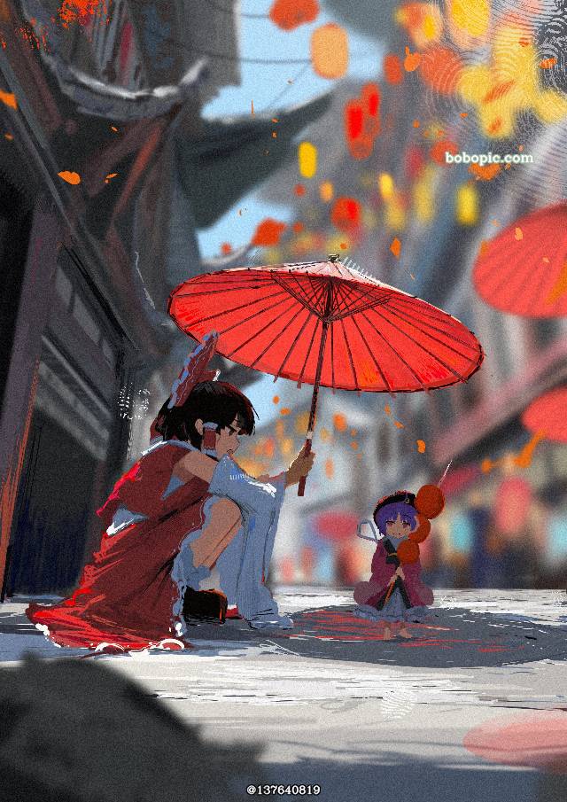 女孩子, background, 风景, 灵梦, 博丽灵梦, 东方, 少名针妙丸