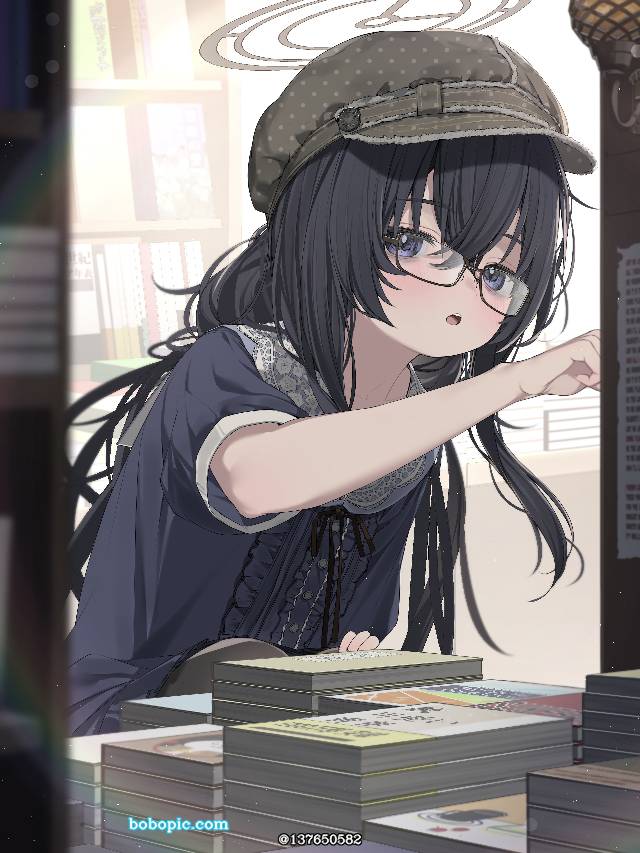 bookworm girl, 眼镜娘, 眼镜, casual clothes, 女孩子, 古关忧, 碧蓝档案