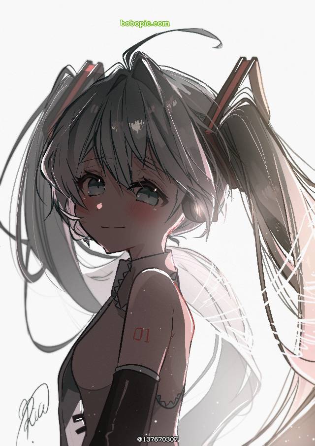 插画, girl, 初音未来, vocaloid, 女孩子, Vocaloid