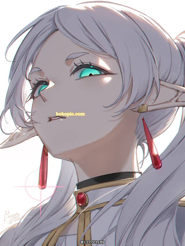葬送的芙莉莲, 女孩子, 精灵耳, 双马尾, White Hair, meme