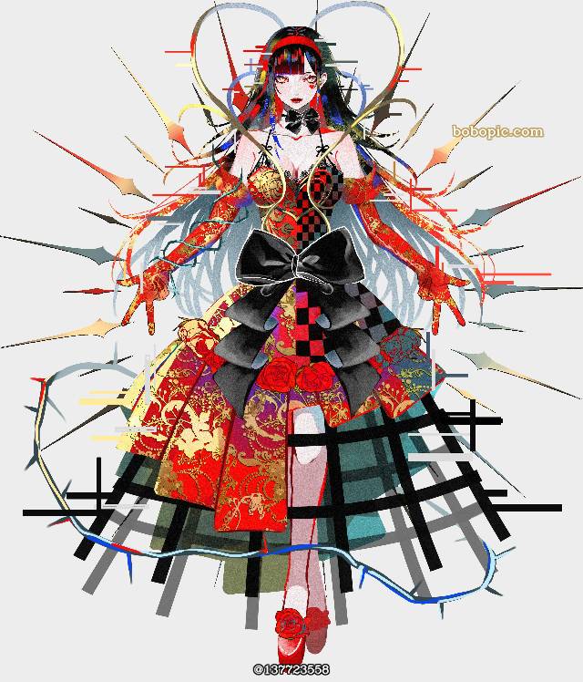 原创, 原创, 女孩子, flower, 黑长直, rose, witch