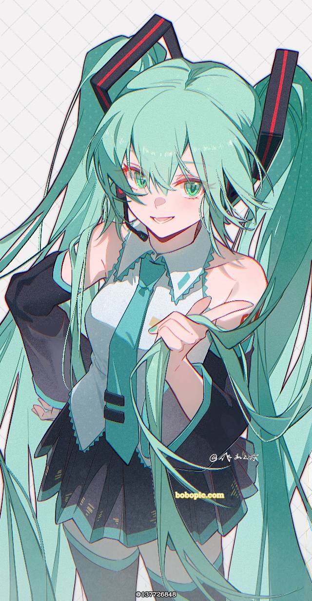 插画, beautiful girl, 女孩子, 可爱, miku, hatsune, 初音未来, VOCALOID 100收藏