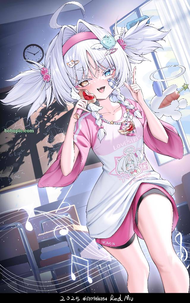 doujin, young girl, illustration, drawing on board