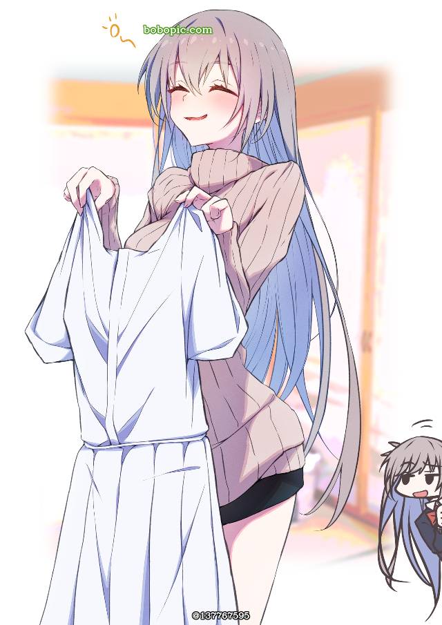 女孩子, sweater, smile