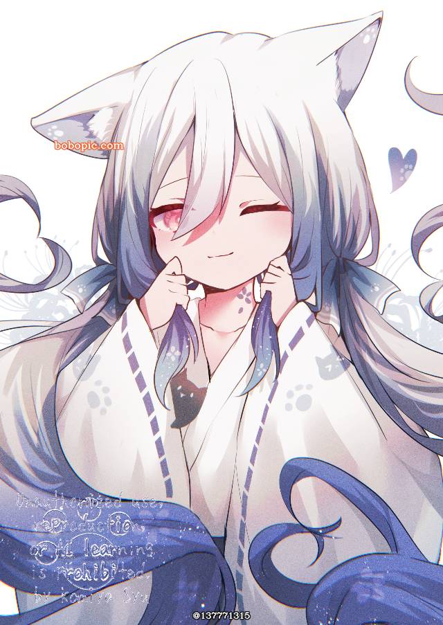 女孩子, 猫, cat ears, 原创, 原创, 原创, 兽耳, kimono