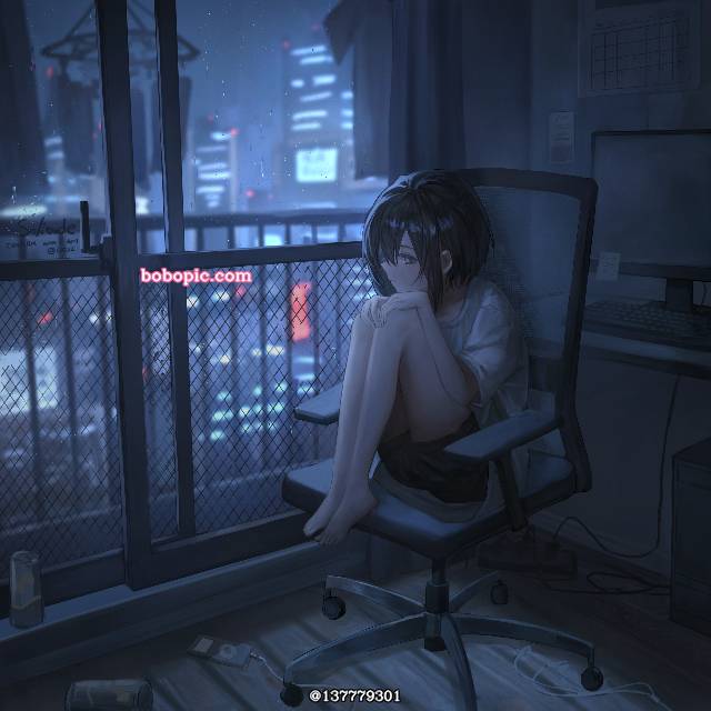 女孩子, 原创, night view, city, background, night