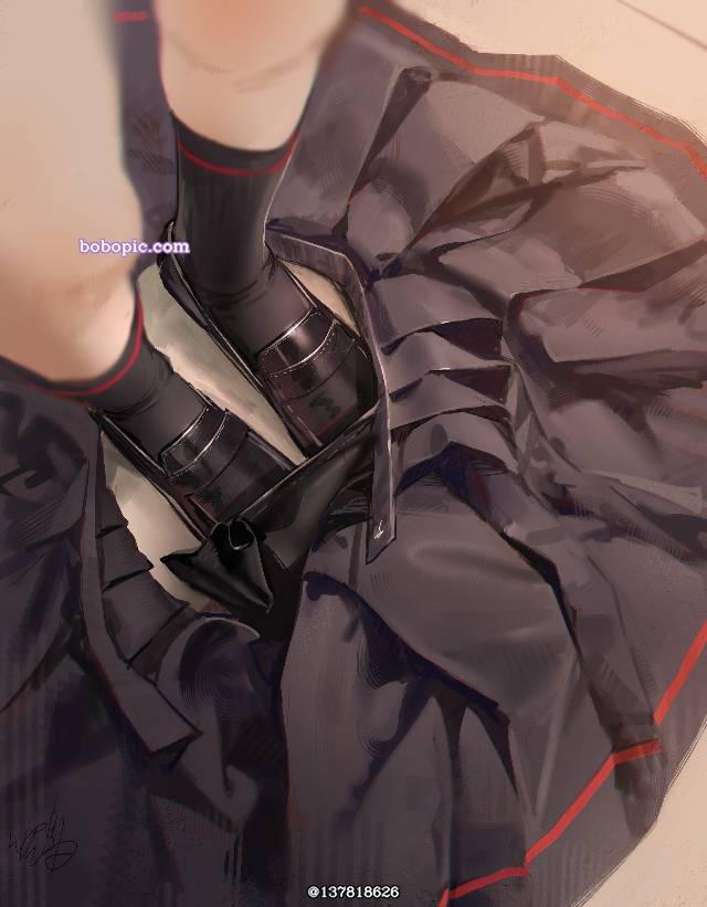 碧蓝档案, pleated skirt, Justice Realization Committee, 乐福鞋, socks, 黑色及膝袜, Blue Archive 1000+ users