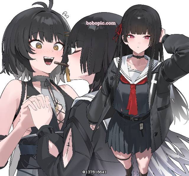 Chisa, Wuthering Waves, Wuthering Waves, 鸣潮1000收藏, pocky, yuri