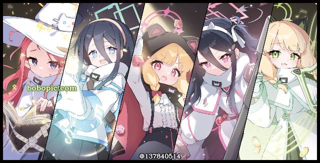 碧蓝档案, Alice Tendou, Hanaoka Yuzu, Saiba Momoi, Saiba Midori, key（蔚蓝档案）