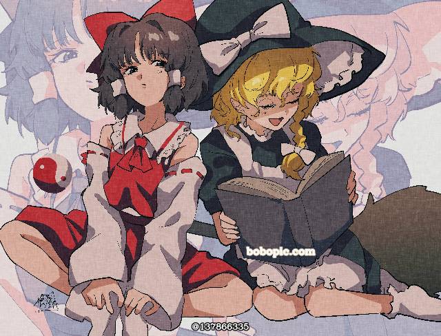 东方红魔乡, 雾雨魔理沙, 博丽灵梦, 东方Project, 东方, drawers