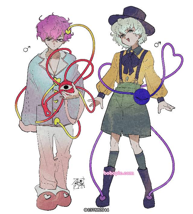 Touhou characters in male bodies, 古明地恋, 古明地觉, 东方Project, 东方, transforming into male