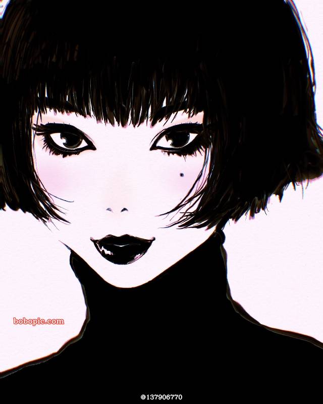 女孩子, goth, lipstick