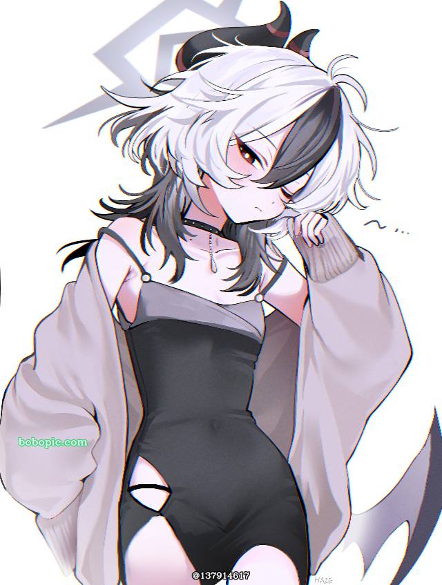 女孩子, young girl, 插画, 碧蓝档案, Kayoko, Onikata Kayoko, Onikata Kayoko (Dress)