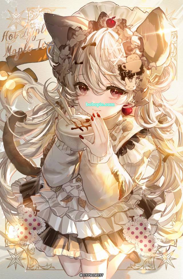 女孩子, 原创, apple, tea, winter, cat ears, 尾巴, 原创100收藏