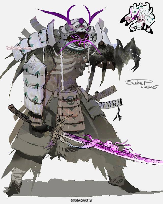 Golisopod, 精灵宝可梦, 口袋妖怪, 厚涂, 骑士, samurai