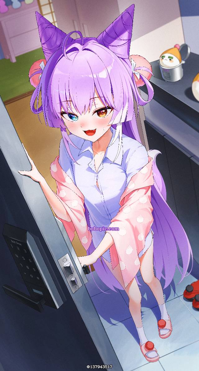 异色瞳, animal ears, 女孩子