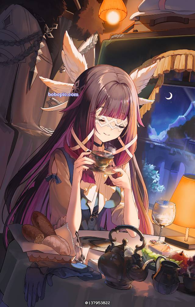 Genshin Impact, 哥伦比娅（原神）, smile, tea time