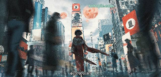 scenery, illustration, 女孩子, original works, kimono