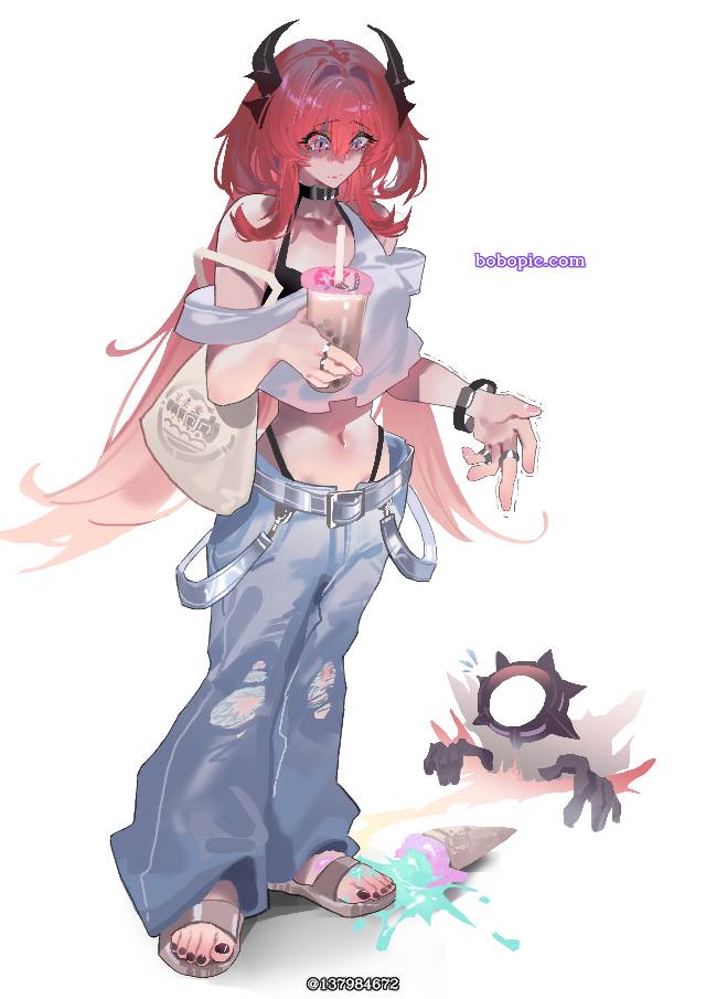 Arknights, 脚指, 明日方舟, red hair, 史尔特尔（明日方舟）