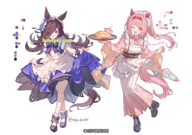 米浴（赛马娘）, Haru Urara (Uma Musume), 马娘, 赛马娘Pretty Derby, 女孩子, 女仆, Japanese maid