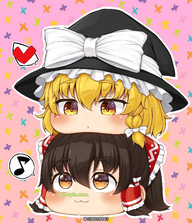 油库里, cheeks, 博丽灵梦, 雾雨魔理沙, 主角组（灵魔）