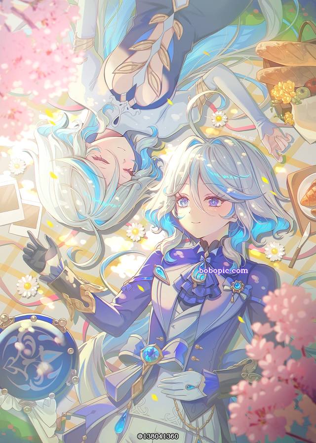 女孩子, young girl, Genshin Impact, 芙宁娜, 芙宁娜（原神）, 芙卡洛斯, 太美了