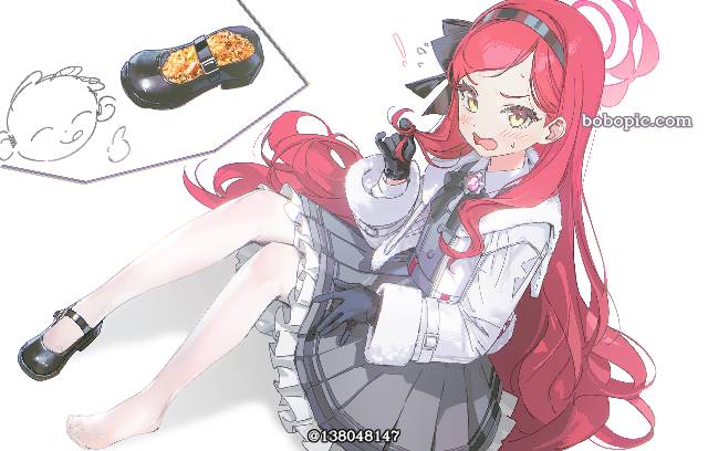 碧蓝档案, 白裤袜, 玛丽珍鞋, 三善贵音, Blue Archive 1000+ users, embarrassed face