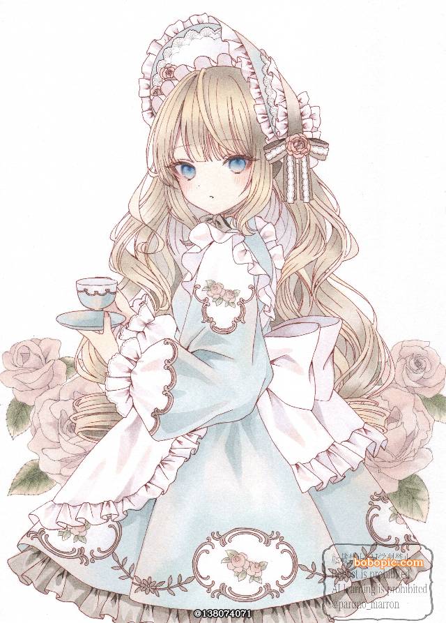 copic马克笔, 手绘, 爱丽丝, 围裙, 女孩子