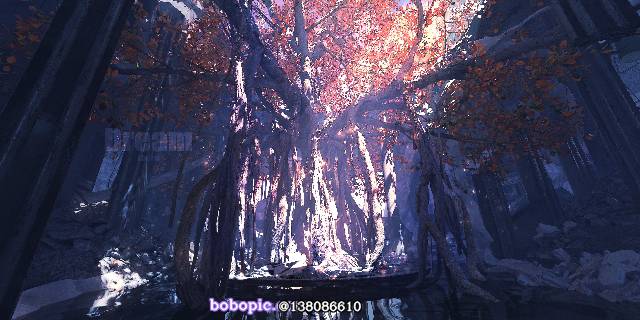 风景, background, scenery, 女孩子, reflection pool