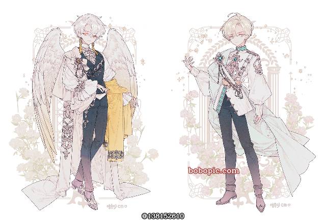 young girl, 原创, 插画, 裙子, 女孩子, Rococo