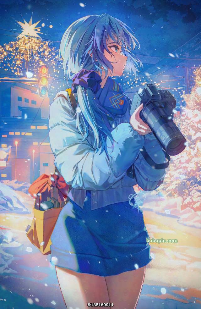 原创, 女孩子, young girl, 原创, night view, 圣诞节, camera